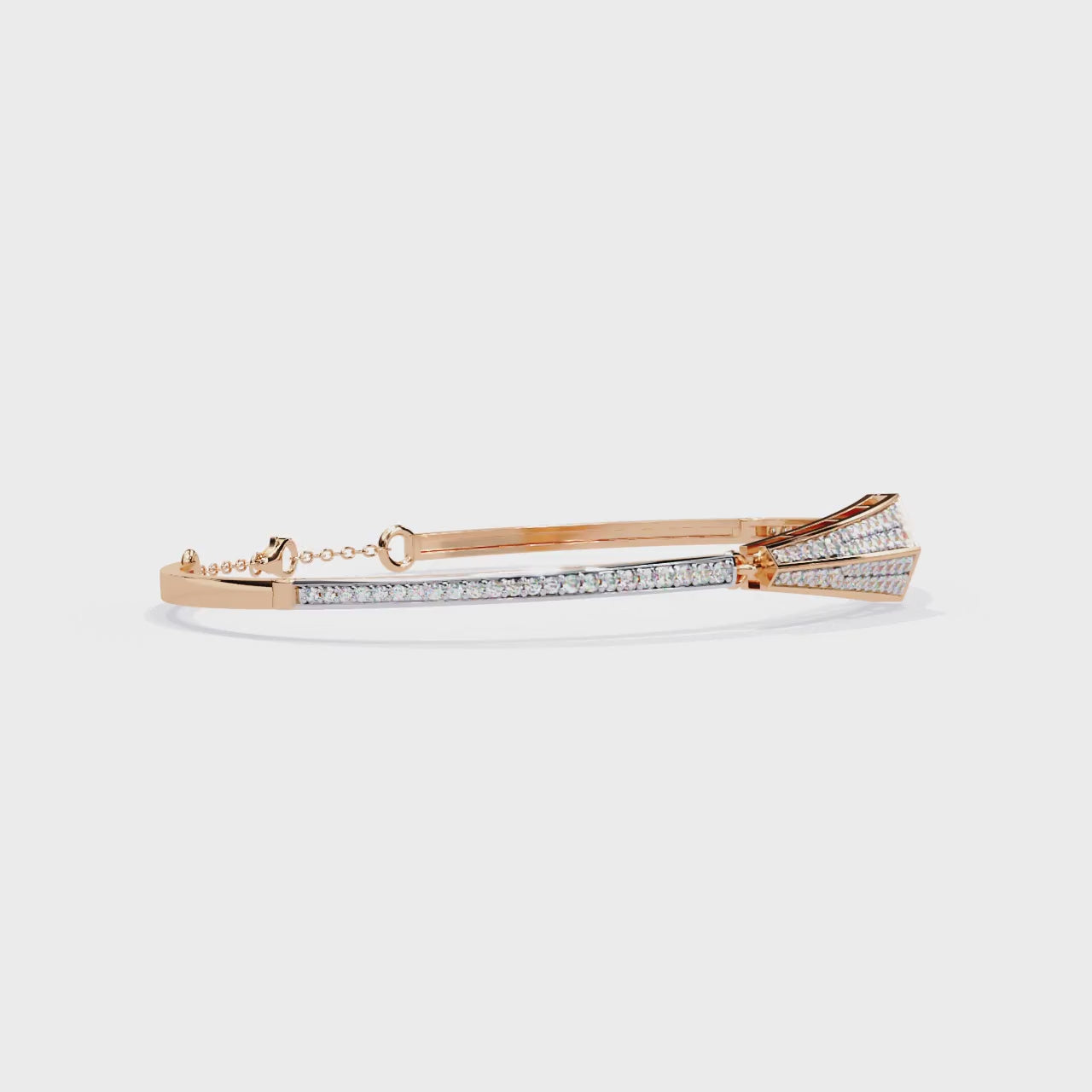 Handmade Moissanite Bangle Bracelet, 925 Sterling Silver Cuff