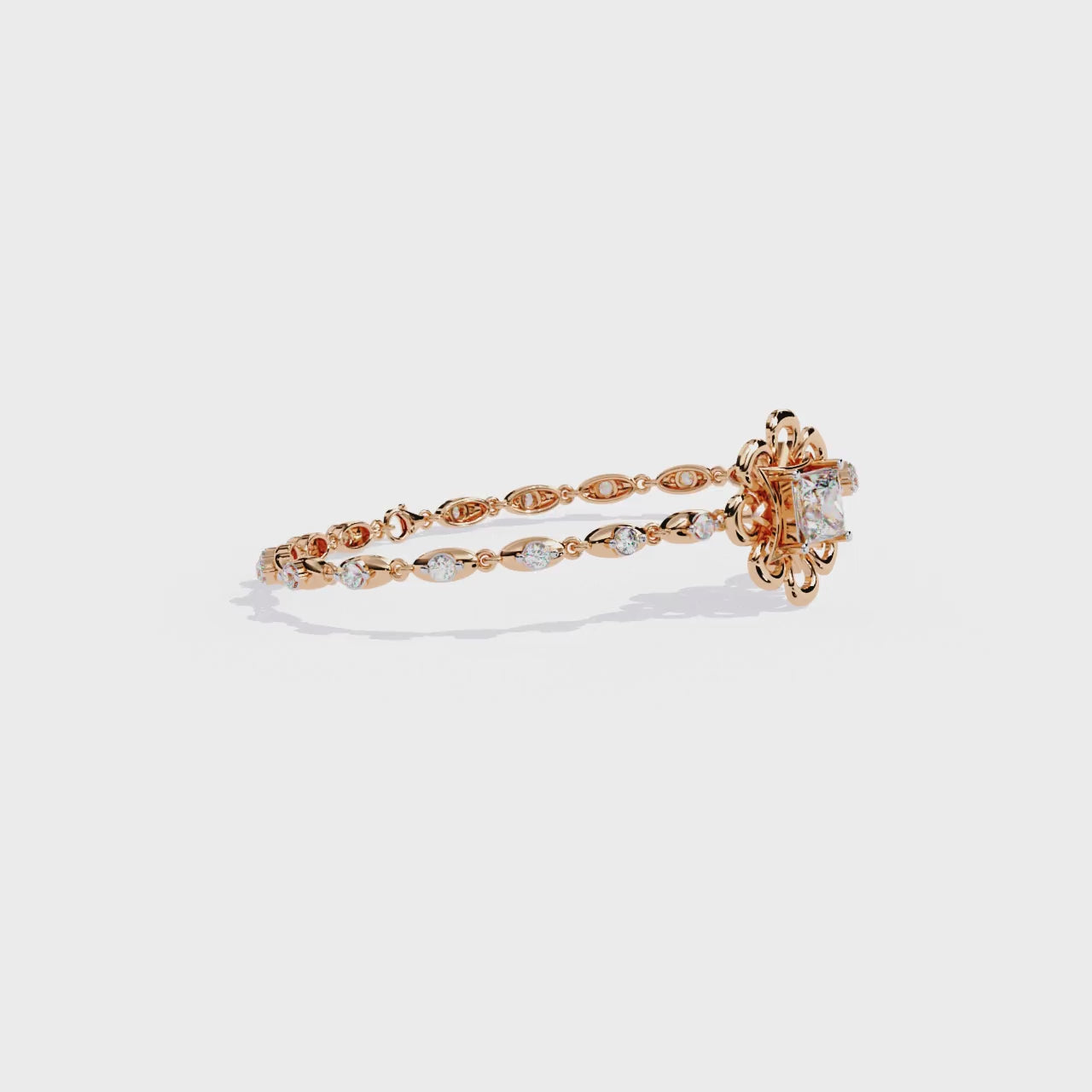 Moissanite Bangle Bracelet, 925 Sterling Silver Cuff - Handmade Jewelry