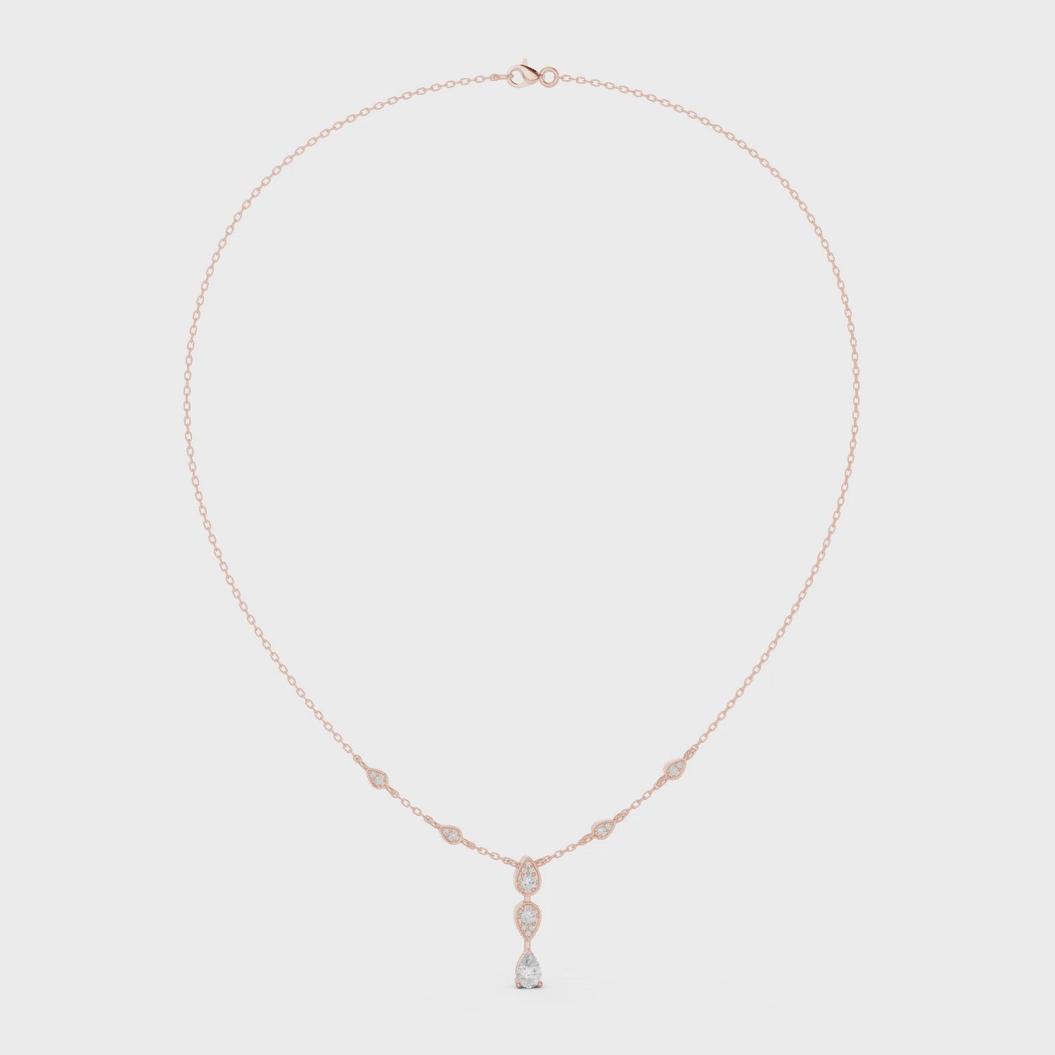 Pear Cut Moissanite Necklace, 925 Sterling Silver, Dainty Bridal Pendant