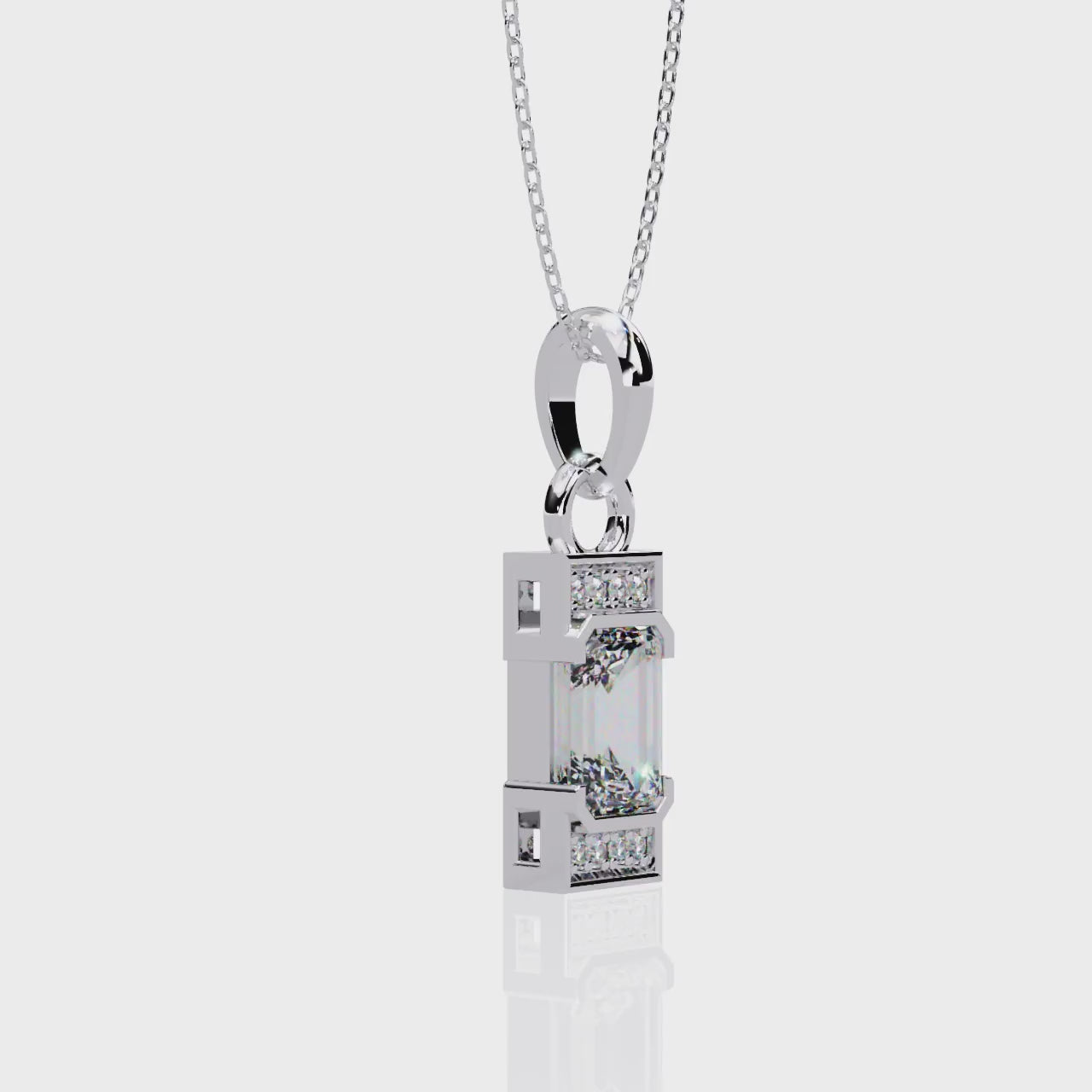 Moissanite Pendant Necklace For Women