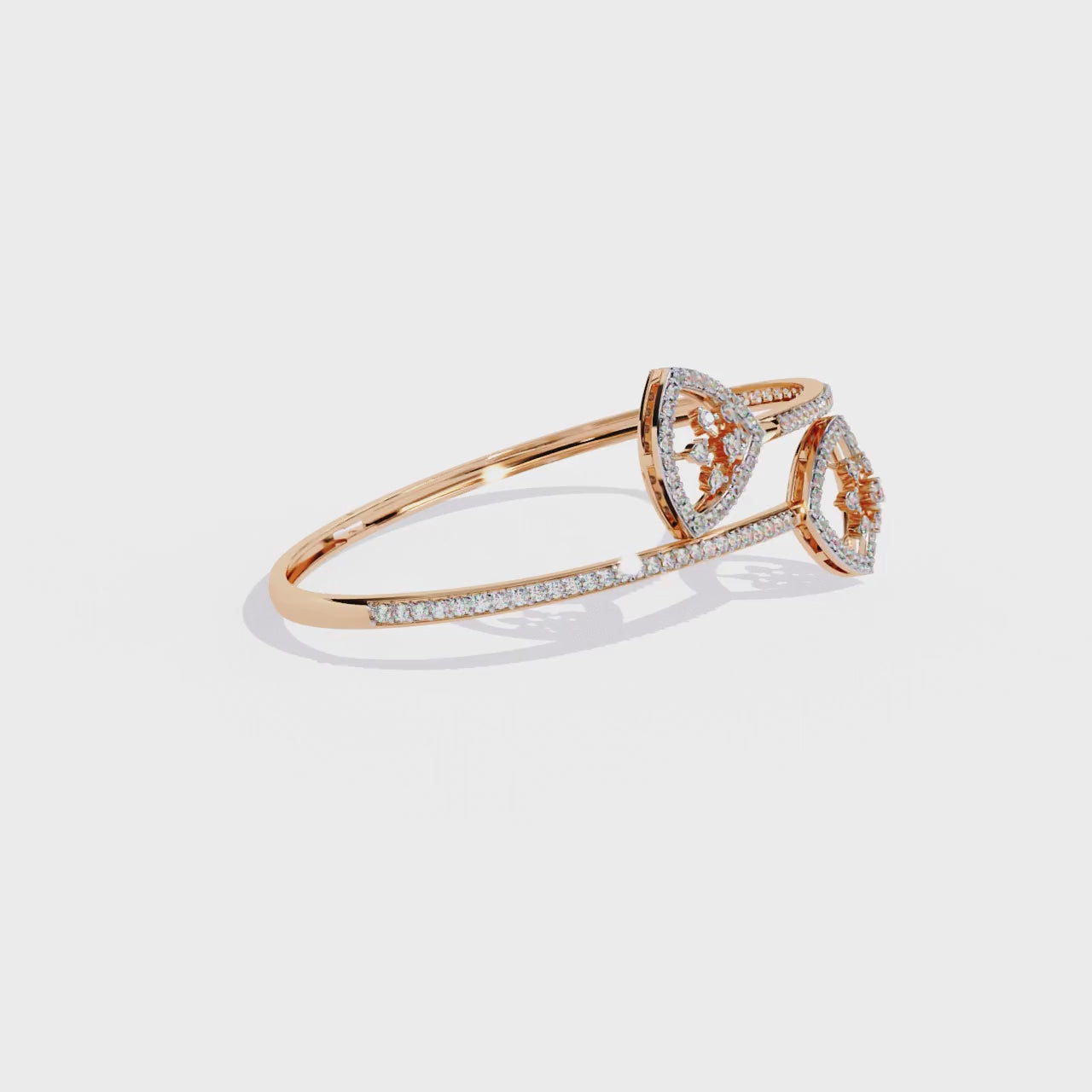Handmade Moissanite Bangle Bracelet, 925 Sterling Silver Cuff