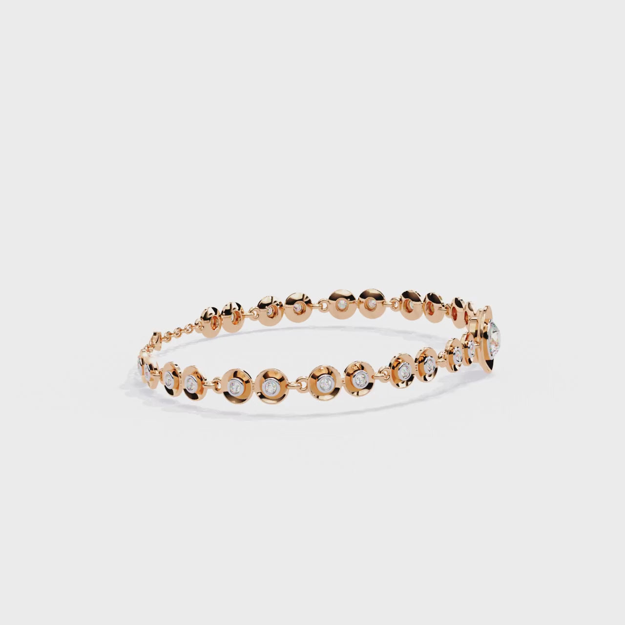 Handmade Moissanite Sterling Silver Bracelet, Dainty Bridal Chain