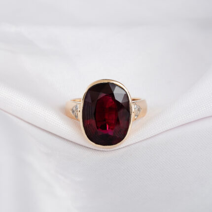 Oval Garnet Ring for Women