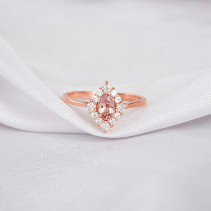 Oval Morganite Ring for Women
