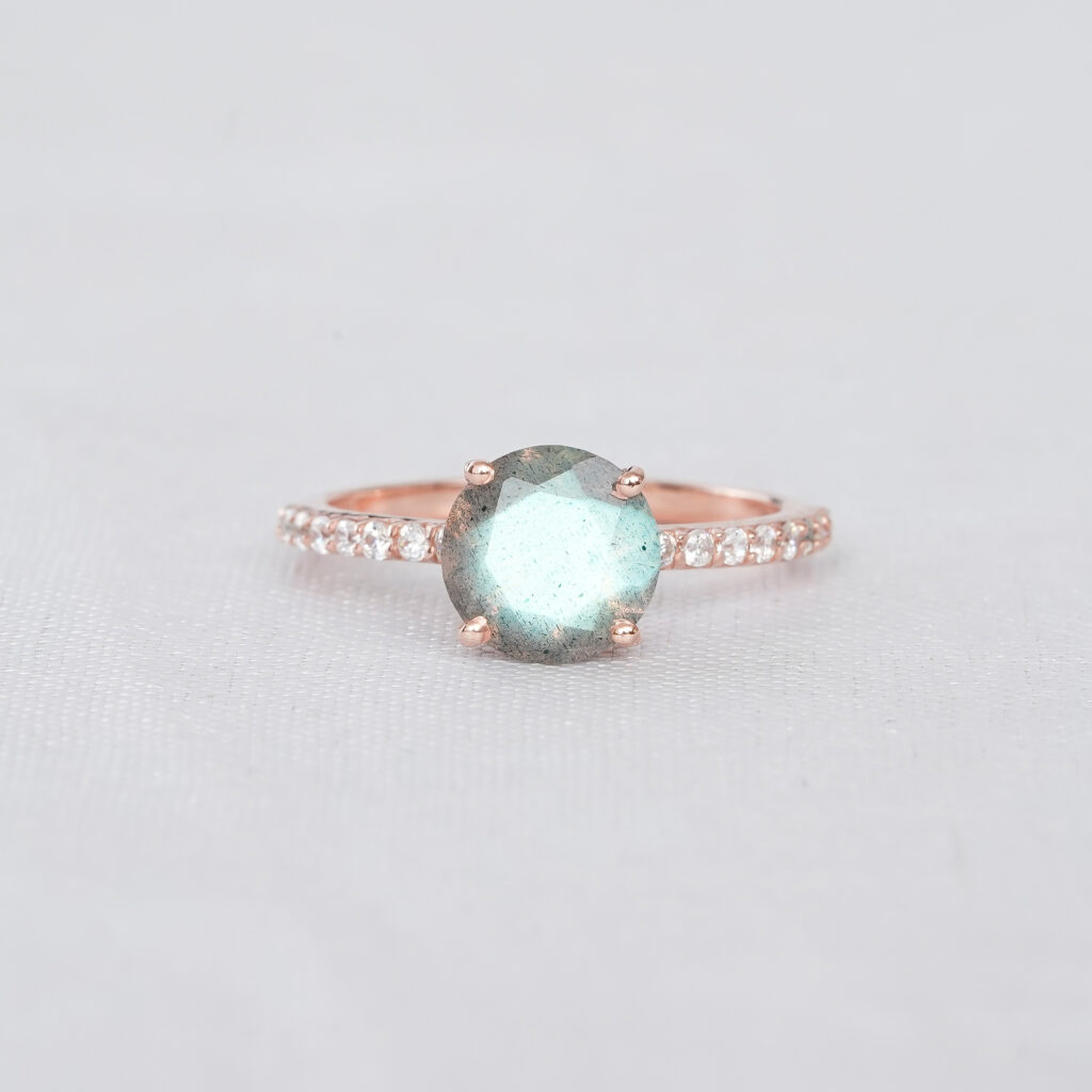 Labradorite Engagement Ring Set For Women - Image 4