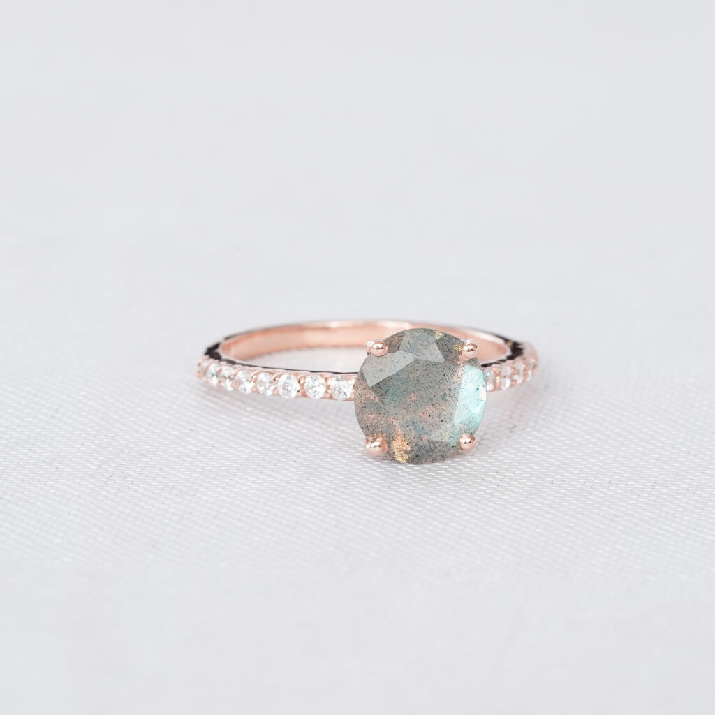 Labradorite Engagement Ring Set For Women - Image 5