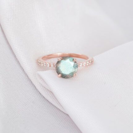 Round Labradorite Ring for Women
