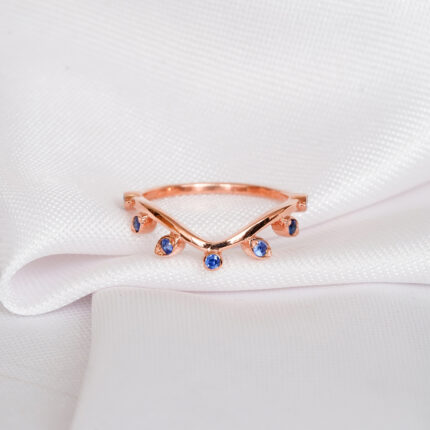 Blue Sapphire Wedding Band For Women