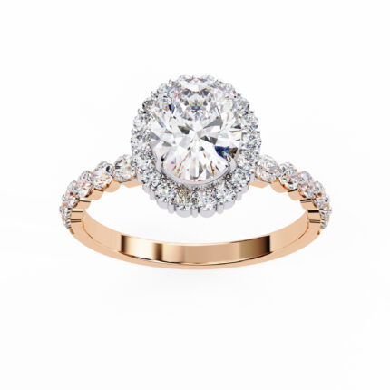 Oval Moissanite Engagement Ring For Women
