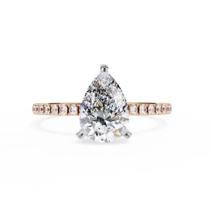 Pear Moissanite Engagement Ring For Women