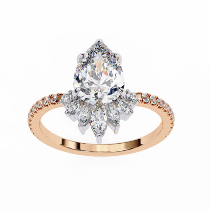 Pear Moissanite Engagement Ring For Women