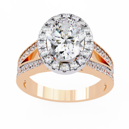 Oval Moissanite Engagement Ring For Women