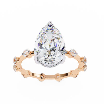 Pear Moissanite Engagement Ring For Women