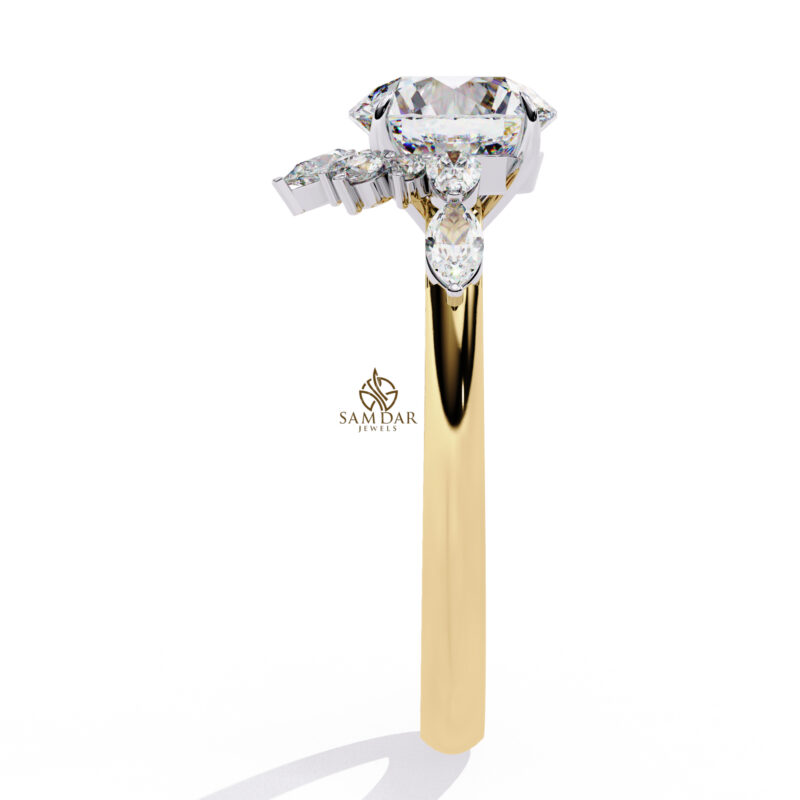Round Moissanite Engagement Ring For Women - Image 8