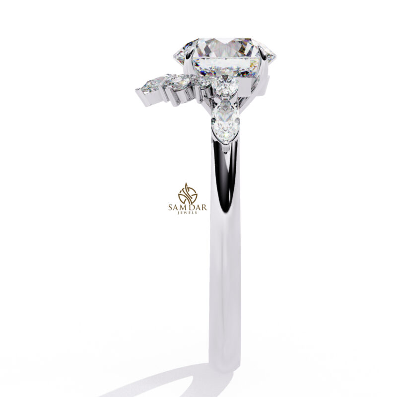 Round Moissanite Engagement Ring For Women - Image 10