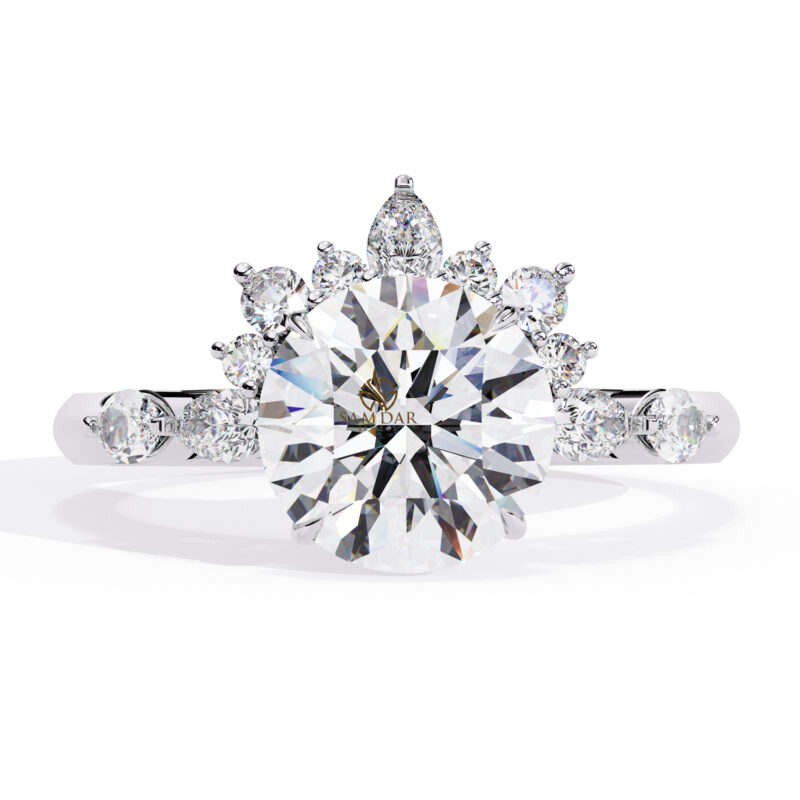 Round Moissanite Engagement Ring For Women - Image 2