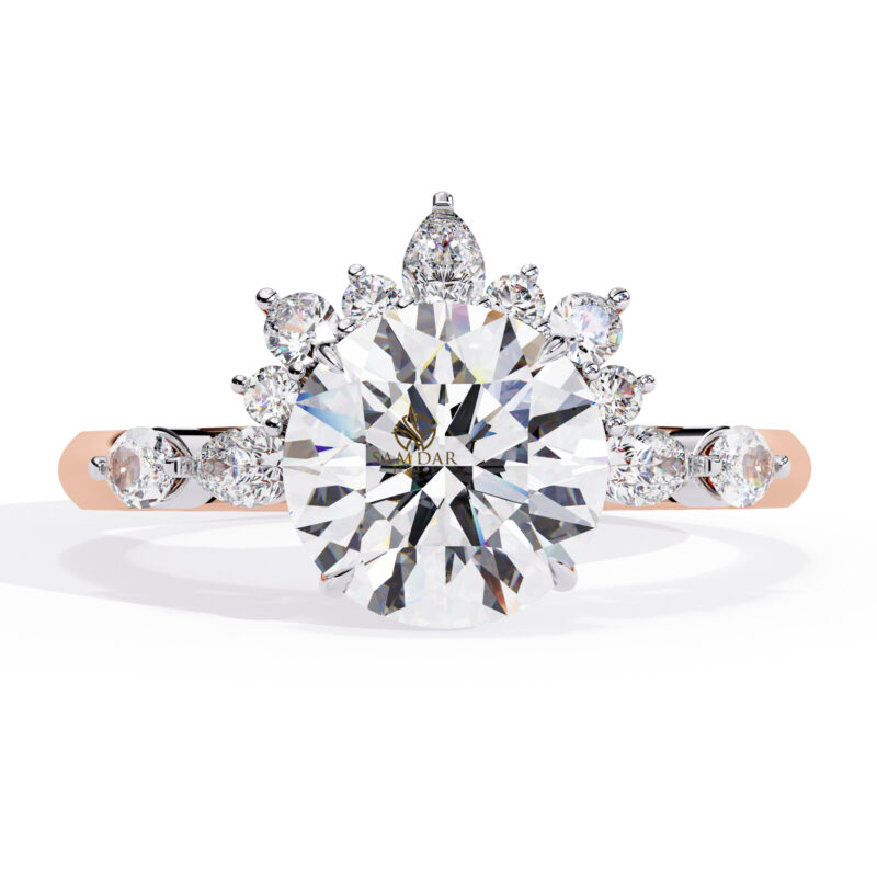 Round Moissanite Engagement Ring For Women