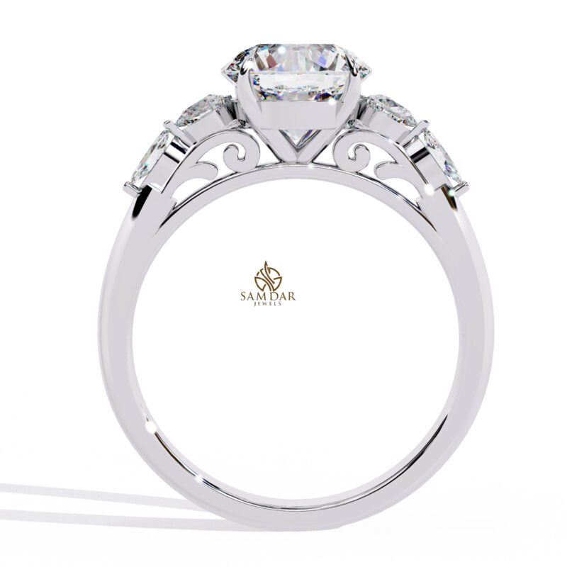 Round Moissanite Engagement Ring For Women - Image 5