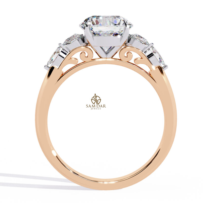 Round Moissanite Engagement Ring For Women - Image 6