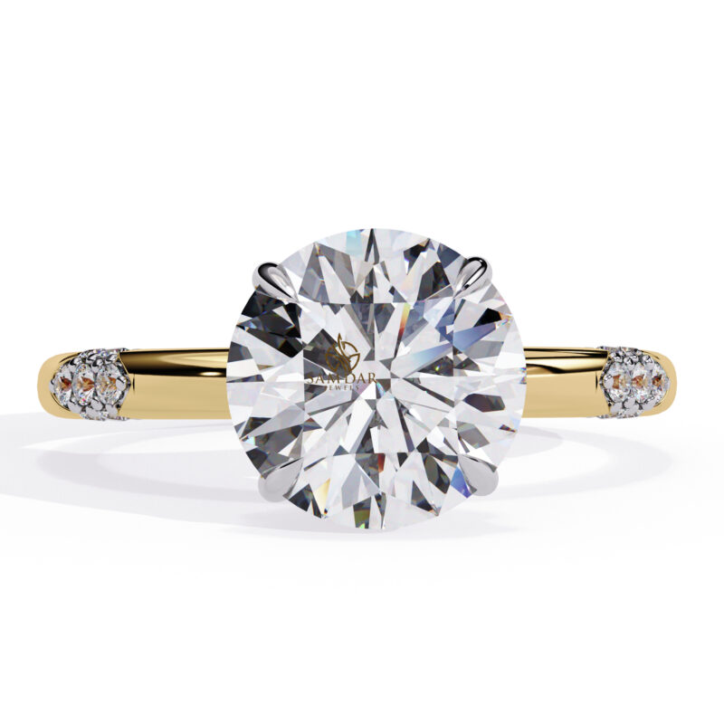 Round Moissanite Engagement Ring For Women - Image 2