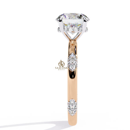 Round Moissanite Engagement Ring For Women