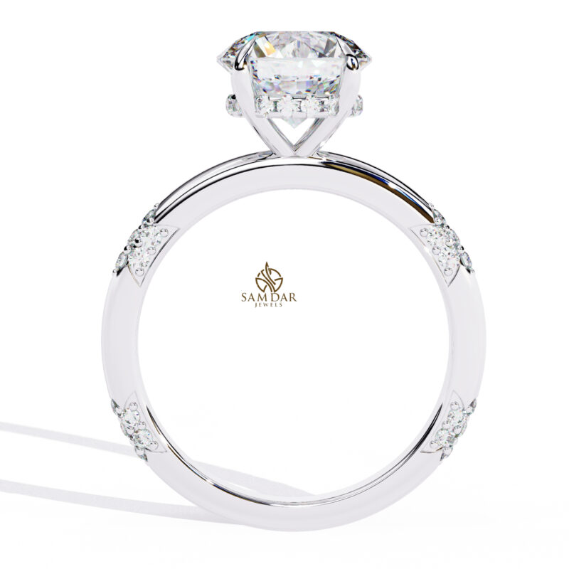 Round Moissanite Engagement Ring For Women - Image 7