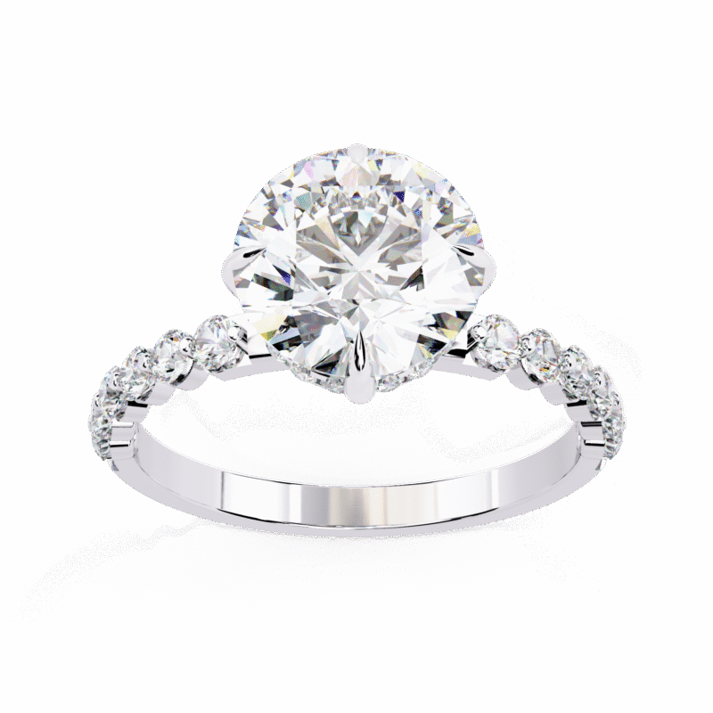 Round Moissanite Engagement Ring For Women - Image 11