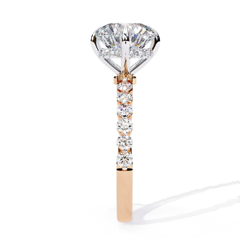 Round Moissanite Engagement Ring For Women