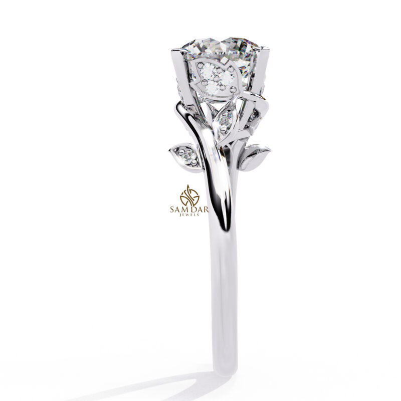 Round Moissanite Engagement Ring For Women - Image 9