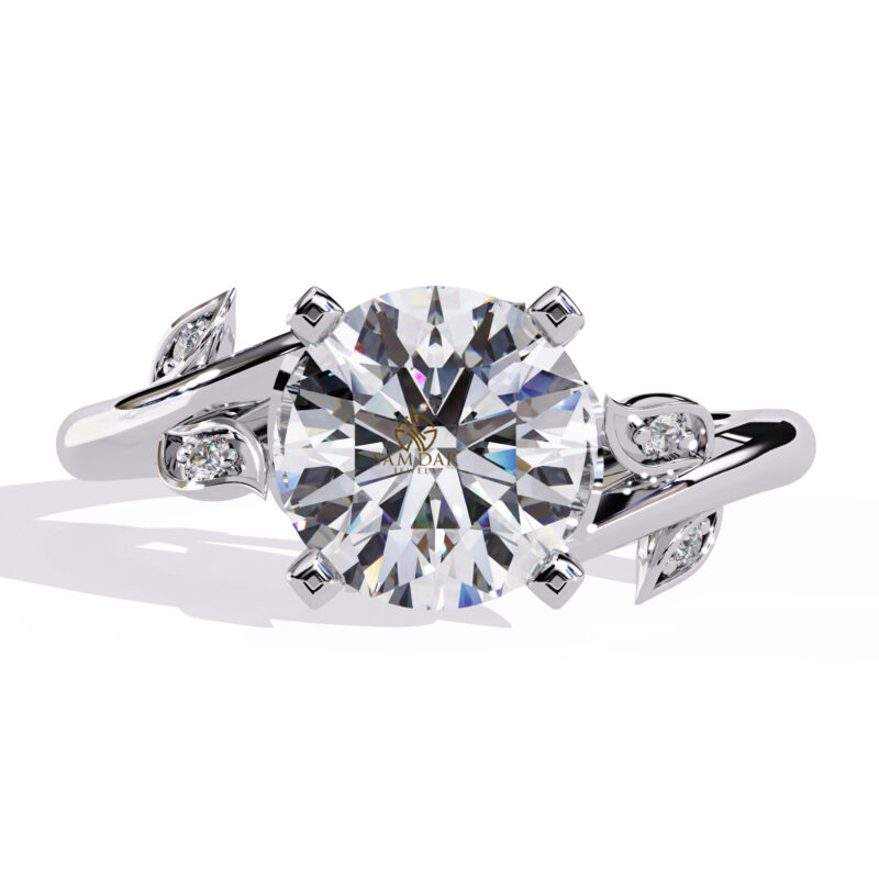 Round Moissanite Engagement Ring For Women - Image 5