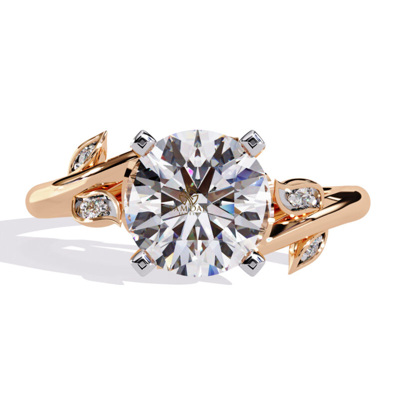 Round Moissanite Engagement Ring For Women
