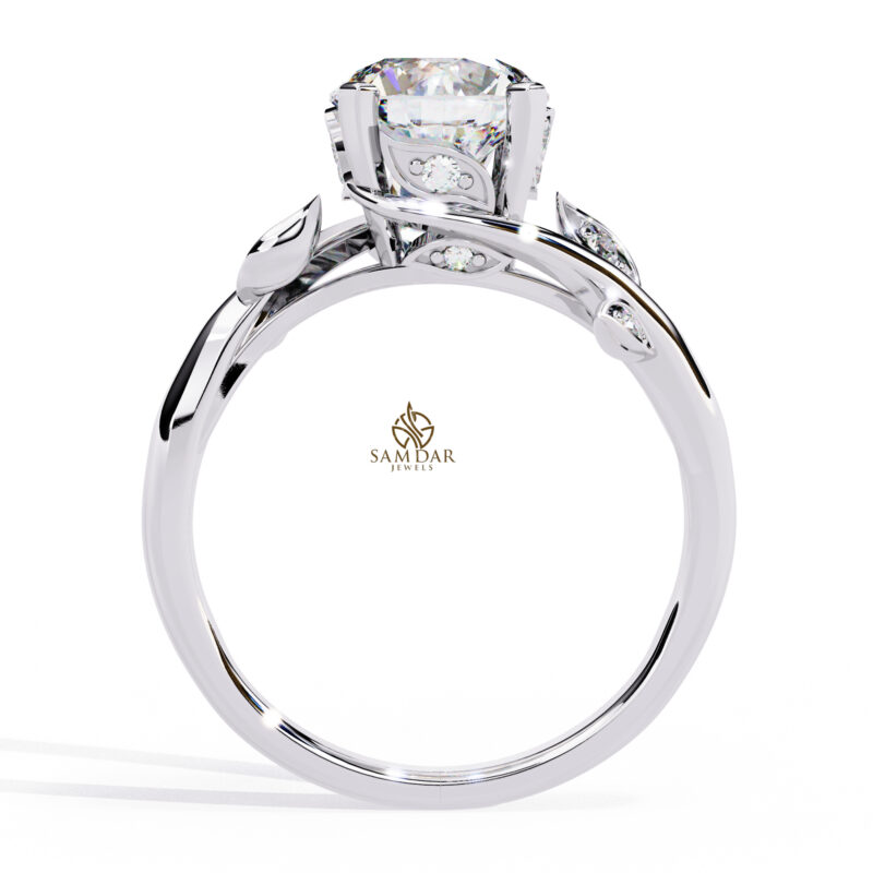 Round Moissanite Engagement Ring For Women - Image 7