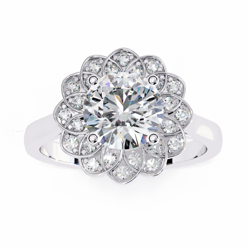 Round Moissanite Engagement Ring For Women - Image 11