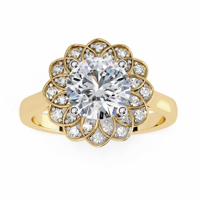 Round Moissanite Engagement Ring For Women - Image 12