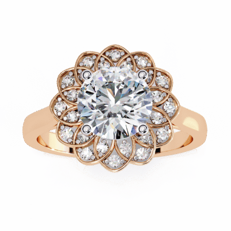 Round Moissanite Engagement Ring For Women