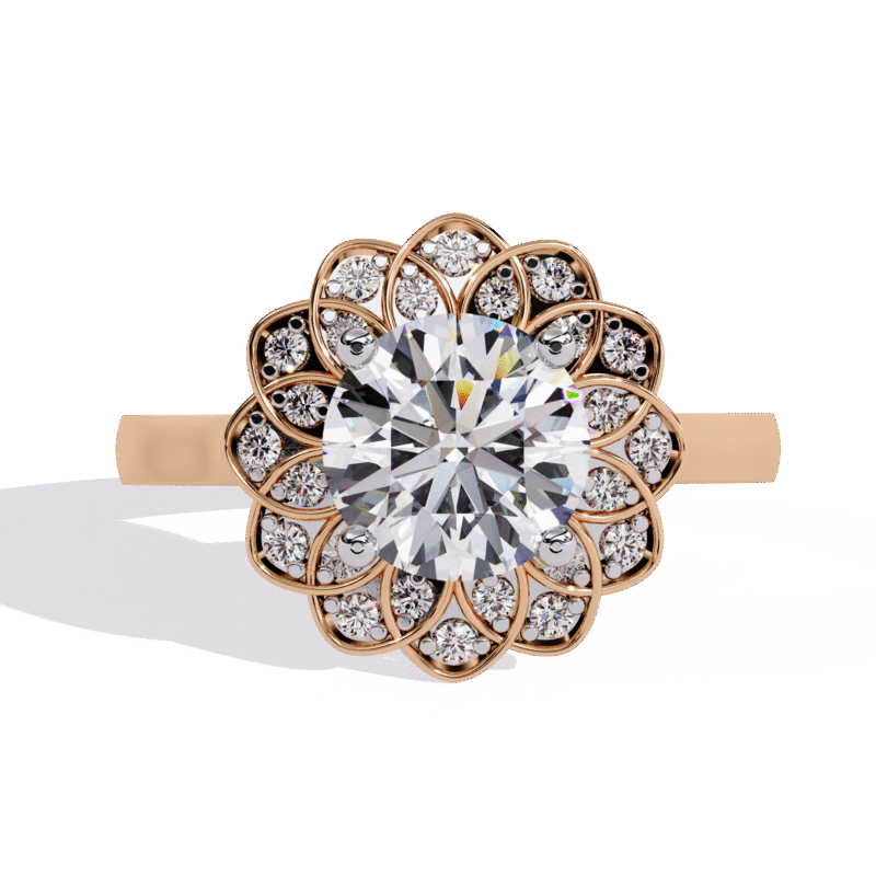Round Moissanite Engagement Ring For Women - Image 4