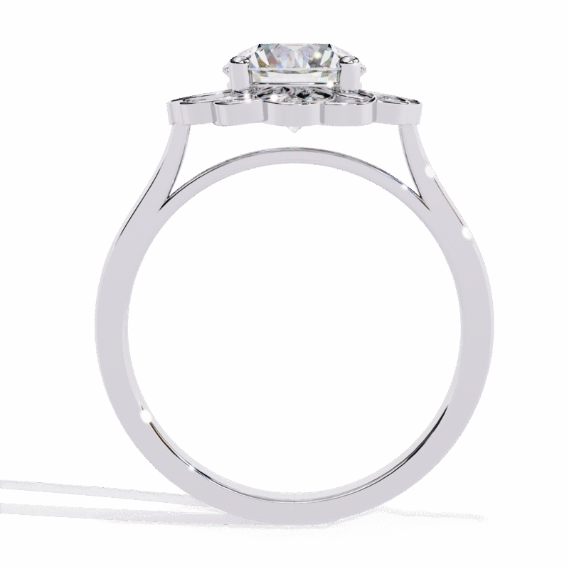 Round Moissanite Engagement Ring For Women - Image 5
