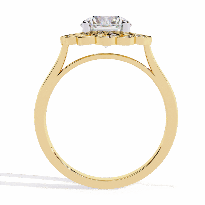 Round Moissanite Engagement Ring For Women - Image 6