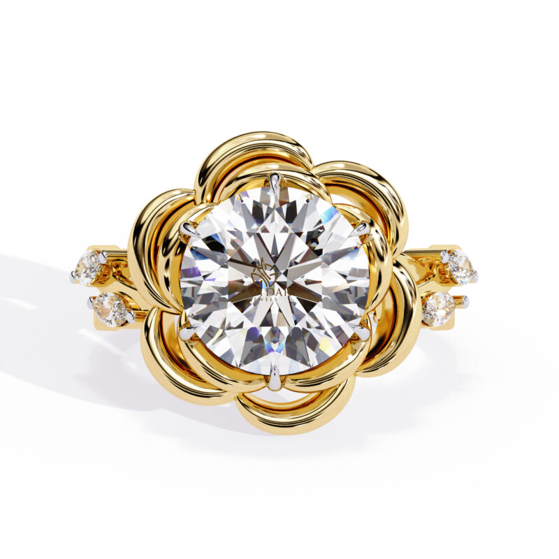 Round Moissanite Engagement Ring For Women - Image 2