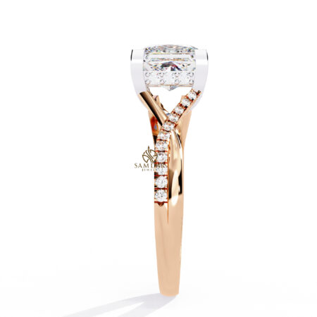 Princess Moissanite Engagement Ring For Women