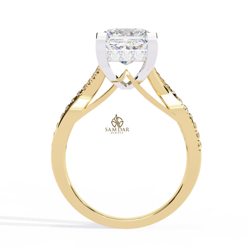 Princess Moissanite Engagement Ring For Women - Image 5