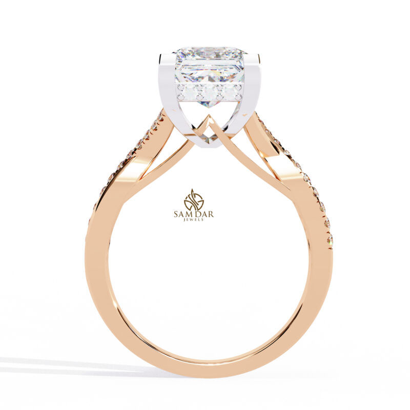 Princess Moissanite Engagement Ring For Women - Image 6