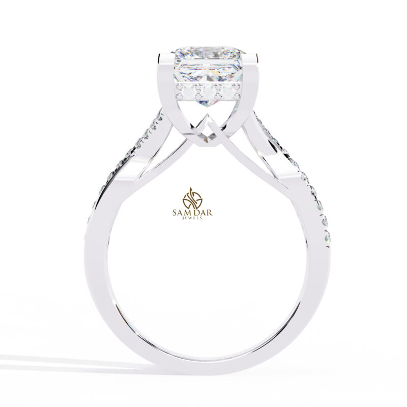 Princess Moissanite Engagement Ring For Women - Image 7