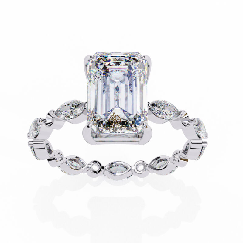 Radiant Moissanite Engagement Ring For Women - Image 9