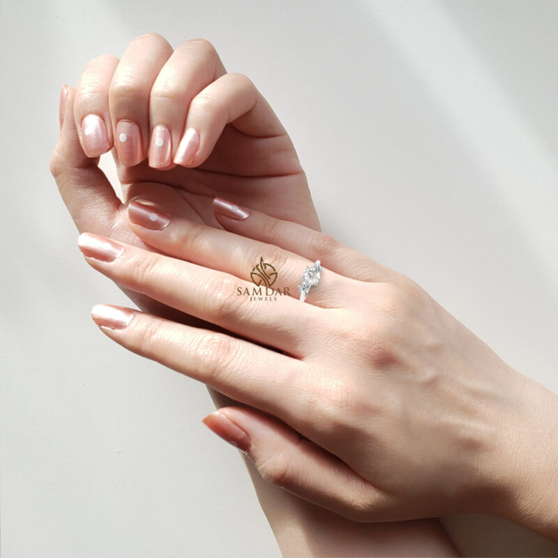 Round Moissanite Engagement Ring For Women - Image 11