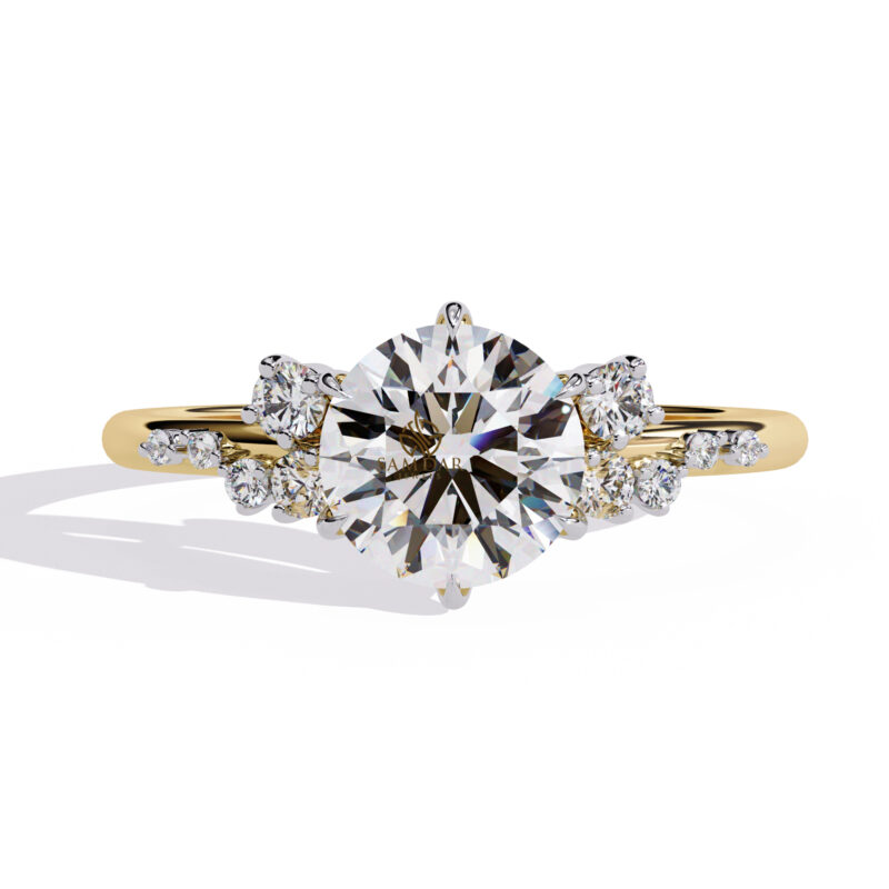 Round Moissanite Engagement Ring For Women - Image 2