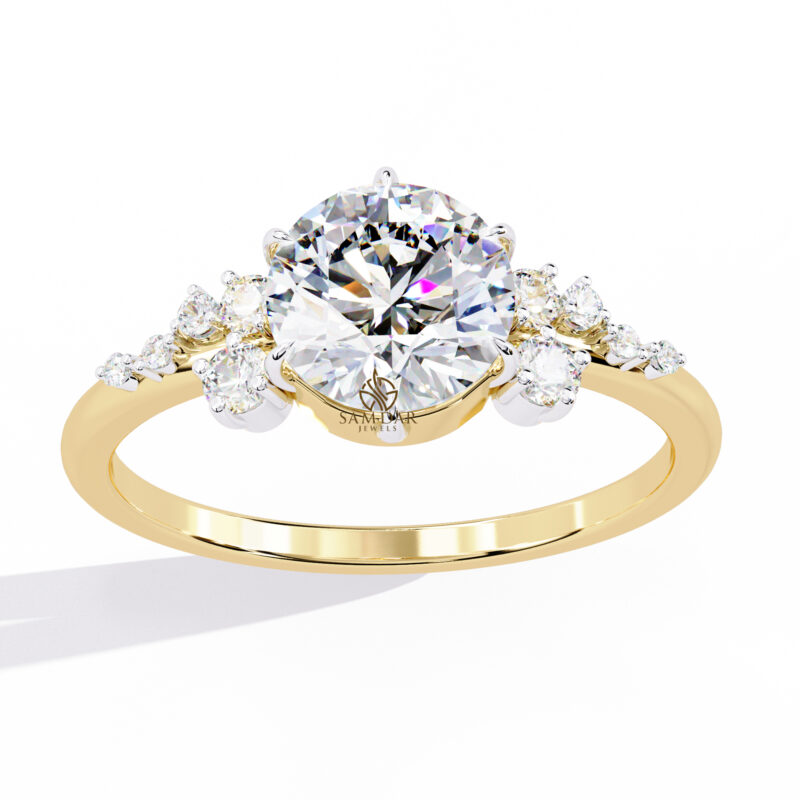 Round Moissanite Engagement Ring For Women - Image 10
