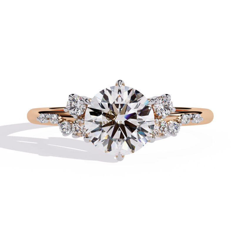 Round Moissanite Engagement Ring For Women - Image 4