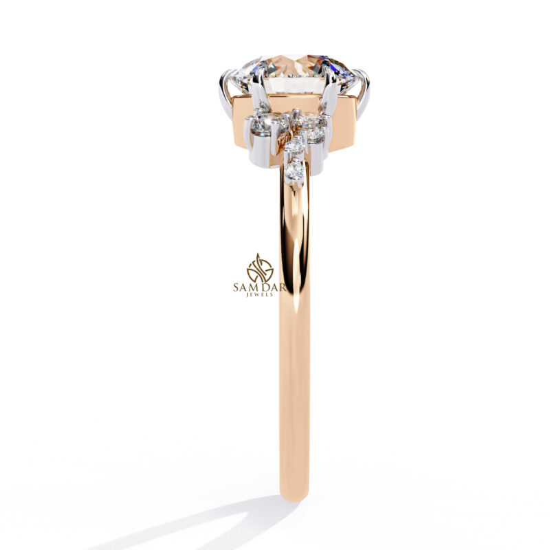 Round Moissanite Engagement Ring For Women - Image 6
