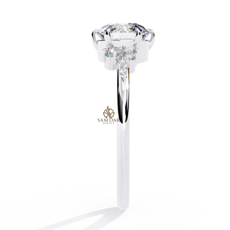 Round Moissanite Engagement Ring For Women - Image 7